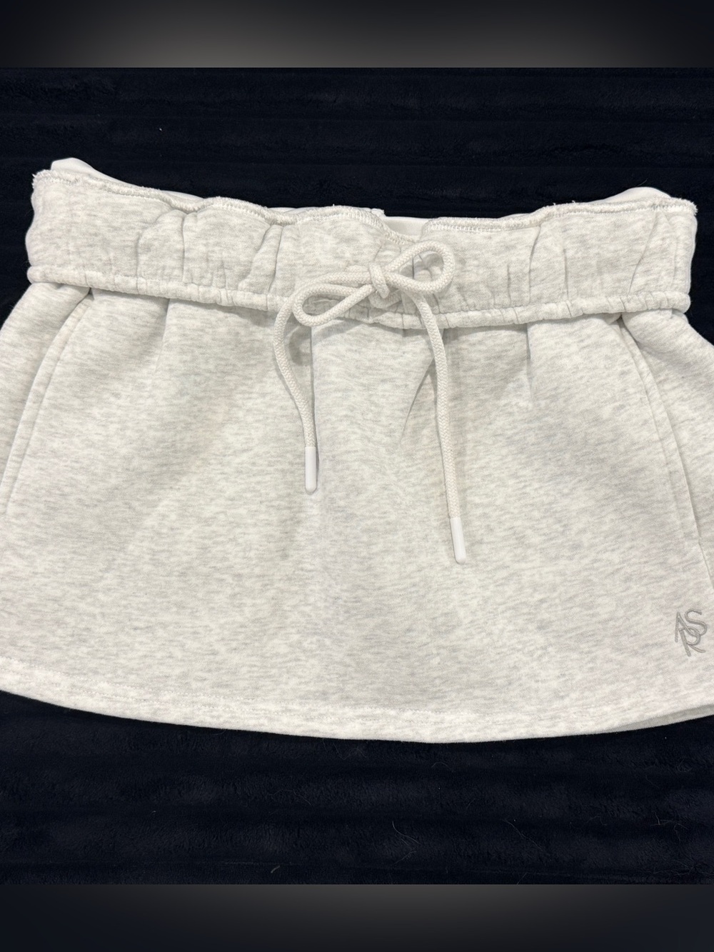 Casual Light Gray Drawstring Mini Skirt
